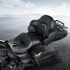 Gel Seat Backrest for Harley Touring (2014–2023) - Black Gray