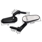 Bar End Rearview Side Mirrors for Triumph Street Triple (2013–2020)