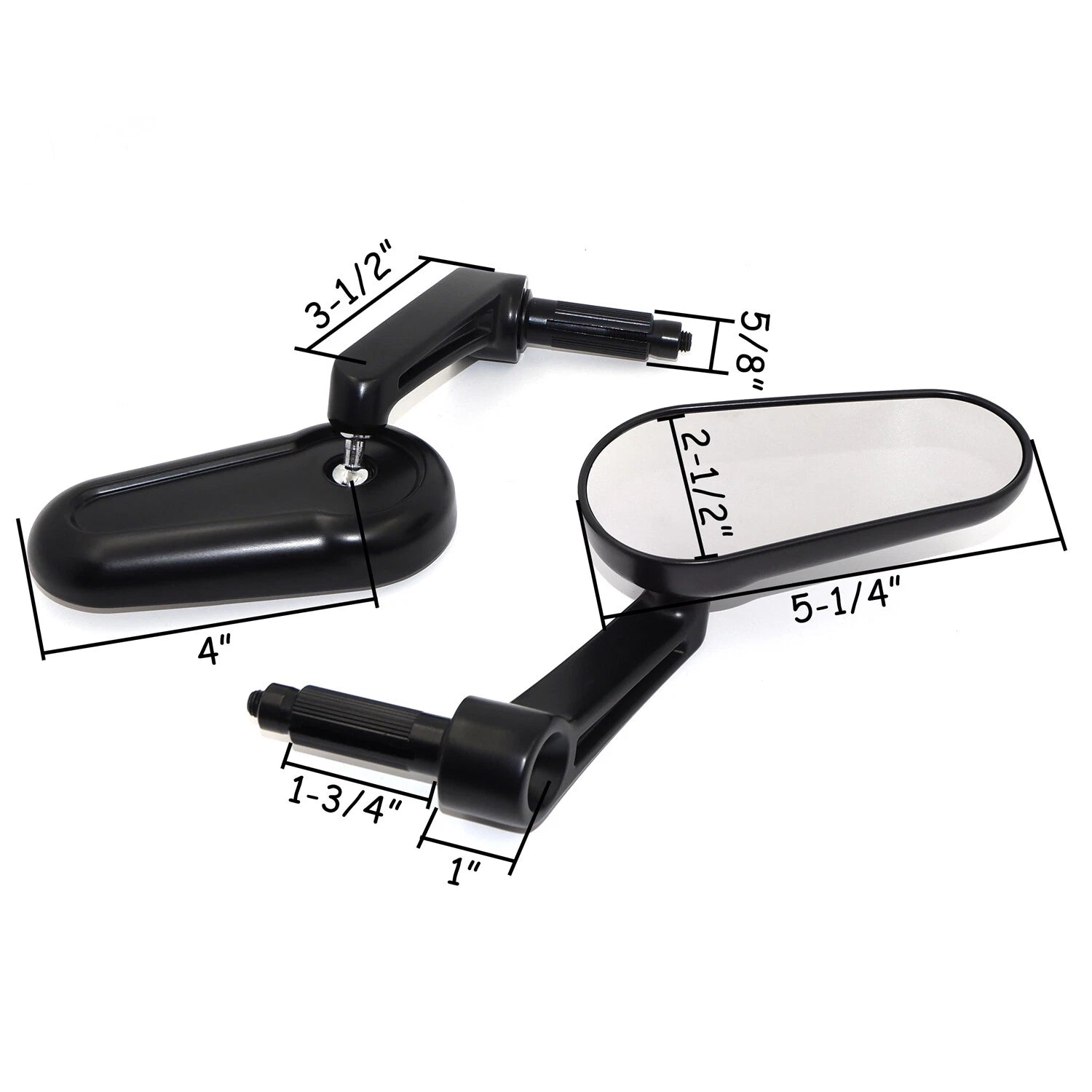 Bar End Rearview Side Mirrors for Triumph Street Triple (2013–2020)