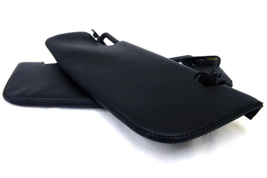 Sunvisor Covers for Ford Mustang (2005–2009) Black Leather Synthetic