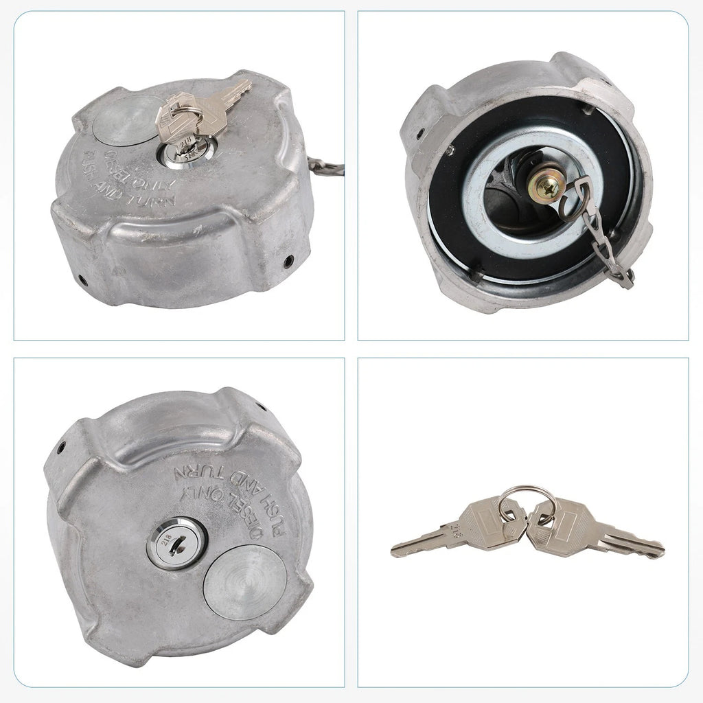 Aluminum Locking Diesel Fuel Gas Cap for Freightliner Cascadia