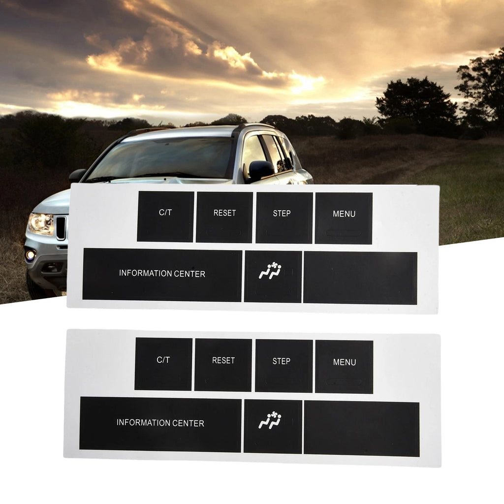 DASH Control Button Sticker Set of 4 in Black Vinyl for Chrysler Jeep