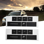 DASH Control Button Sticker Set of 4 in Black Vinyl for Chrysler Jeep