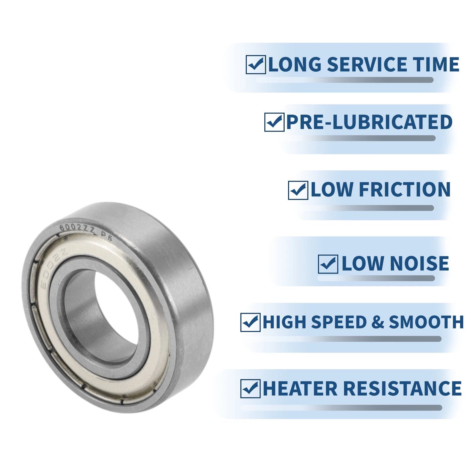 6002ZZ Deep Groove Ball Bearings for Scooter Skateboard Wheel (15x32x9mm)