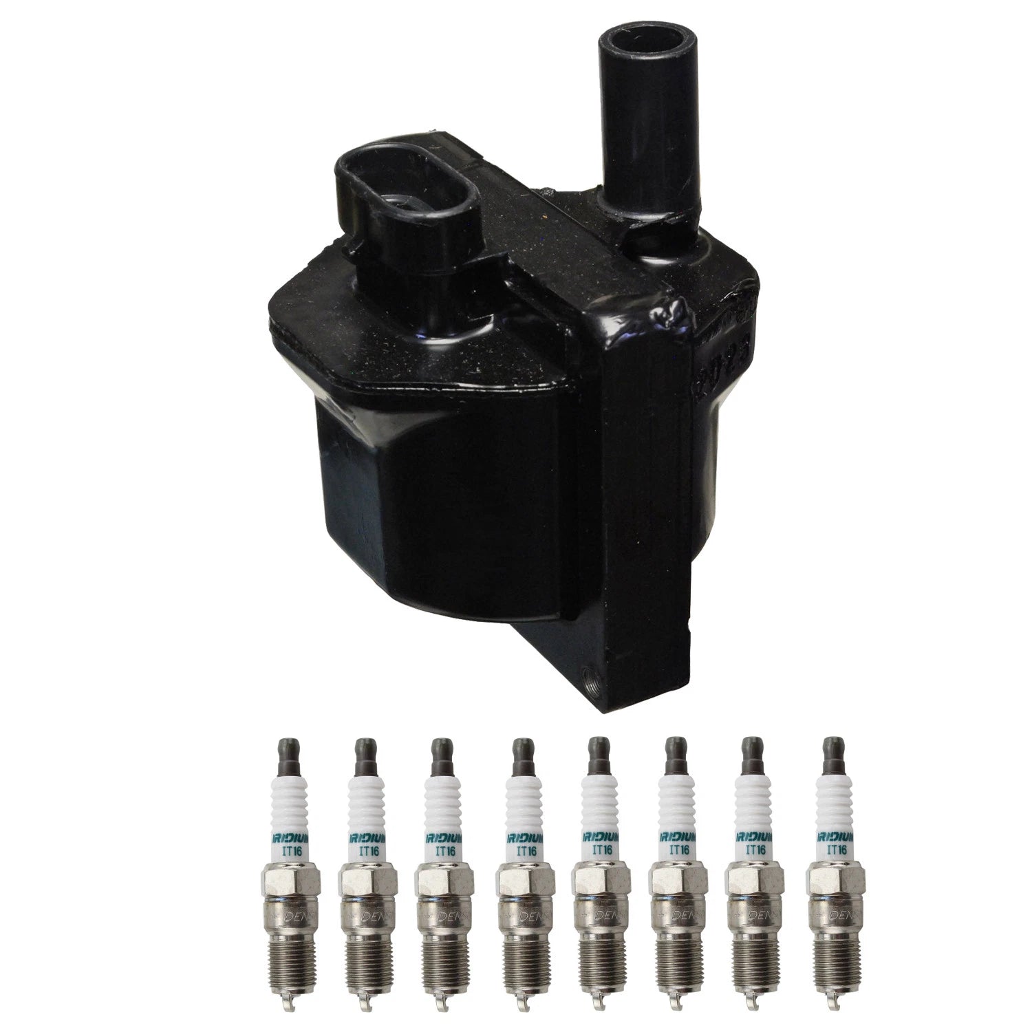 Denso Ignition Coil & 8 Iridium Spark Plugs Kit for C1500 Suburban Tahoe Yukon (1992–1999)