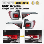 Halogen Tail Lights for GMC Acadia (2017–2019) Clear Lens Left Right LED Tube