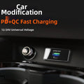 12V 24V Fast Charger with Type-C and USB for Cars (Wide Range Vehicle Use)