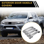 Set of 4 Car Door Handle Protectors for Toyota Tundra (2007–2020) Silver Tone