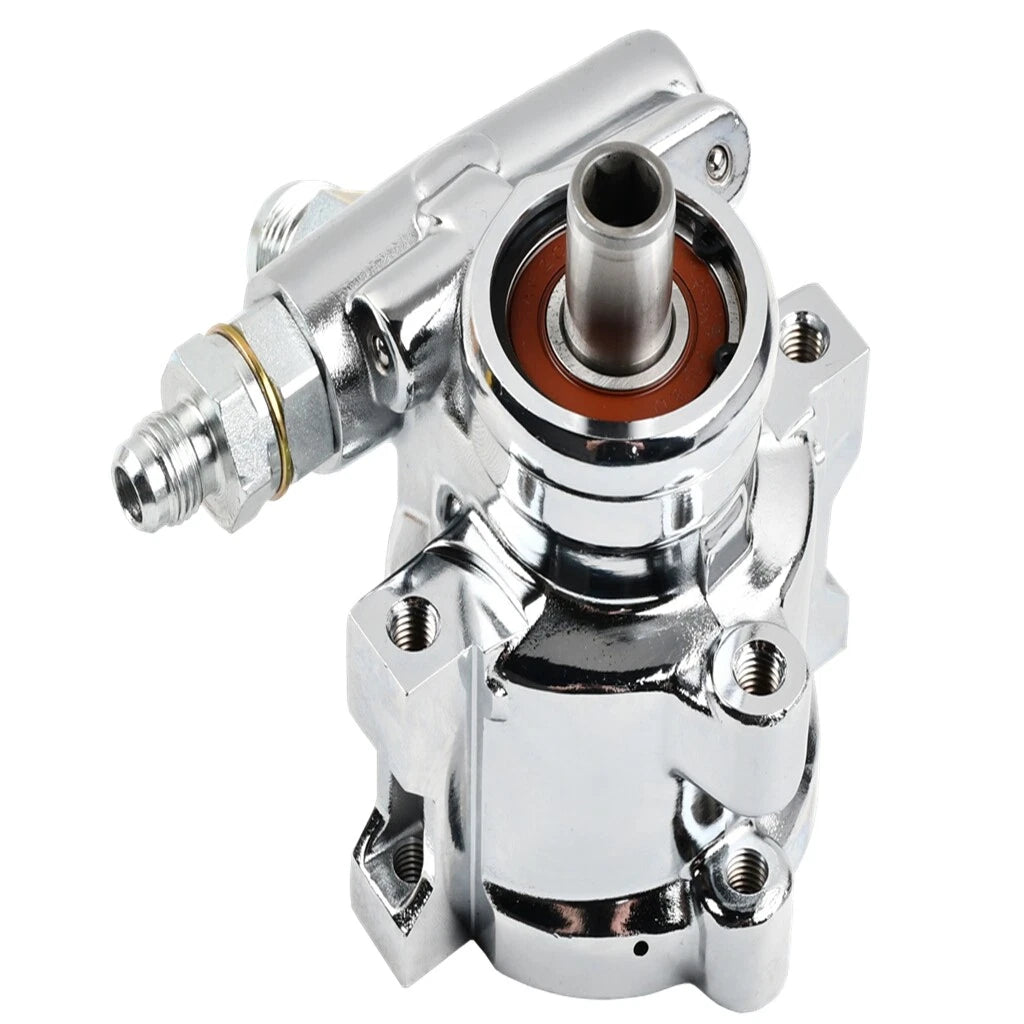 Chrome Power Steering Pump for Chevy GM Saginaw TC (1980–2001)