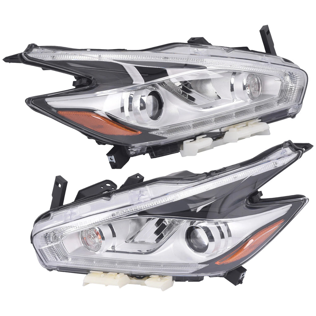 Pair LED Headlight Assemblies for Nissan Murano (2015-2018)