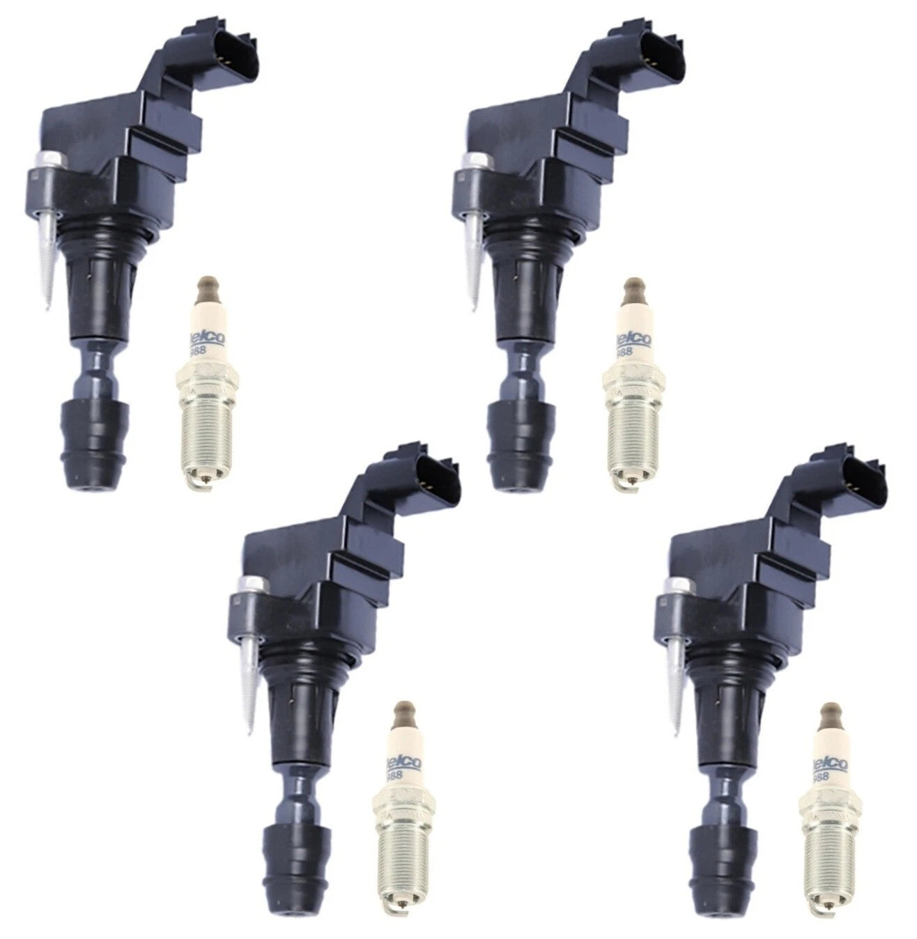 Set of 4 Ignition Coils & 4 Iridium Spark Plugs for Buick Chevy GMC (OE)