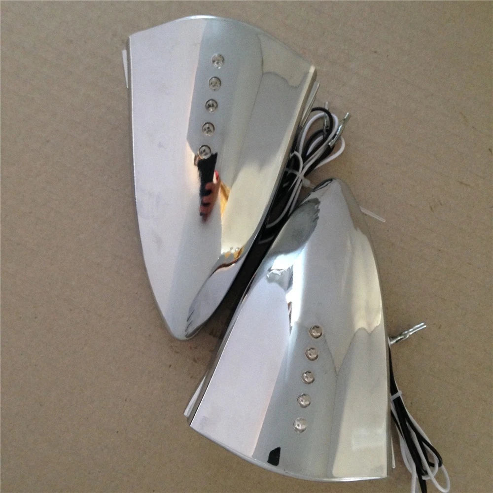 LED Side Mounted Rear View Mirrors for Suzuki Honda Kawasaki Yamaha (Bike)