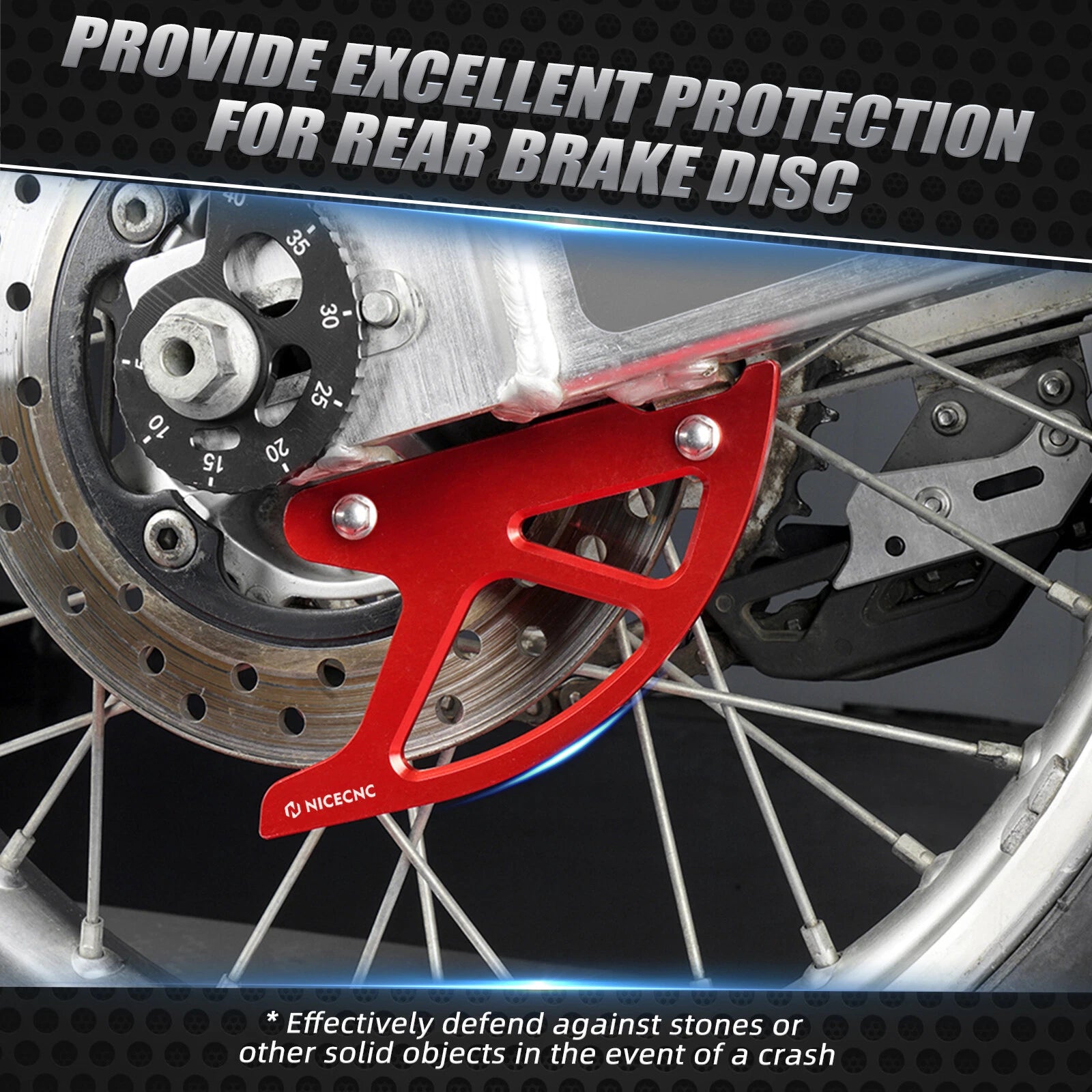 Billet Rear Brake Disc Guard Cover for Honda XR250R XR400R (1990–2004)