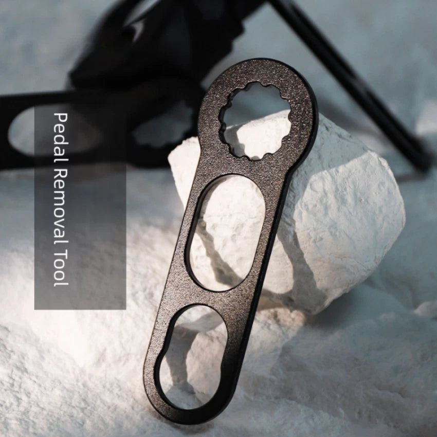 Aluminum Alloy Bike Pedal Wrench Tool for 10T Pedal and Hex Shaft