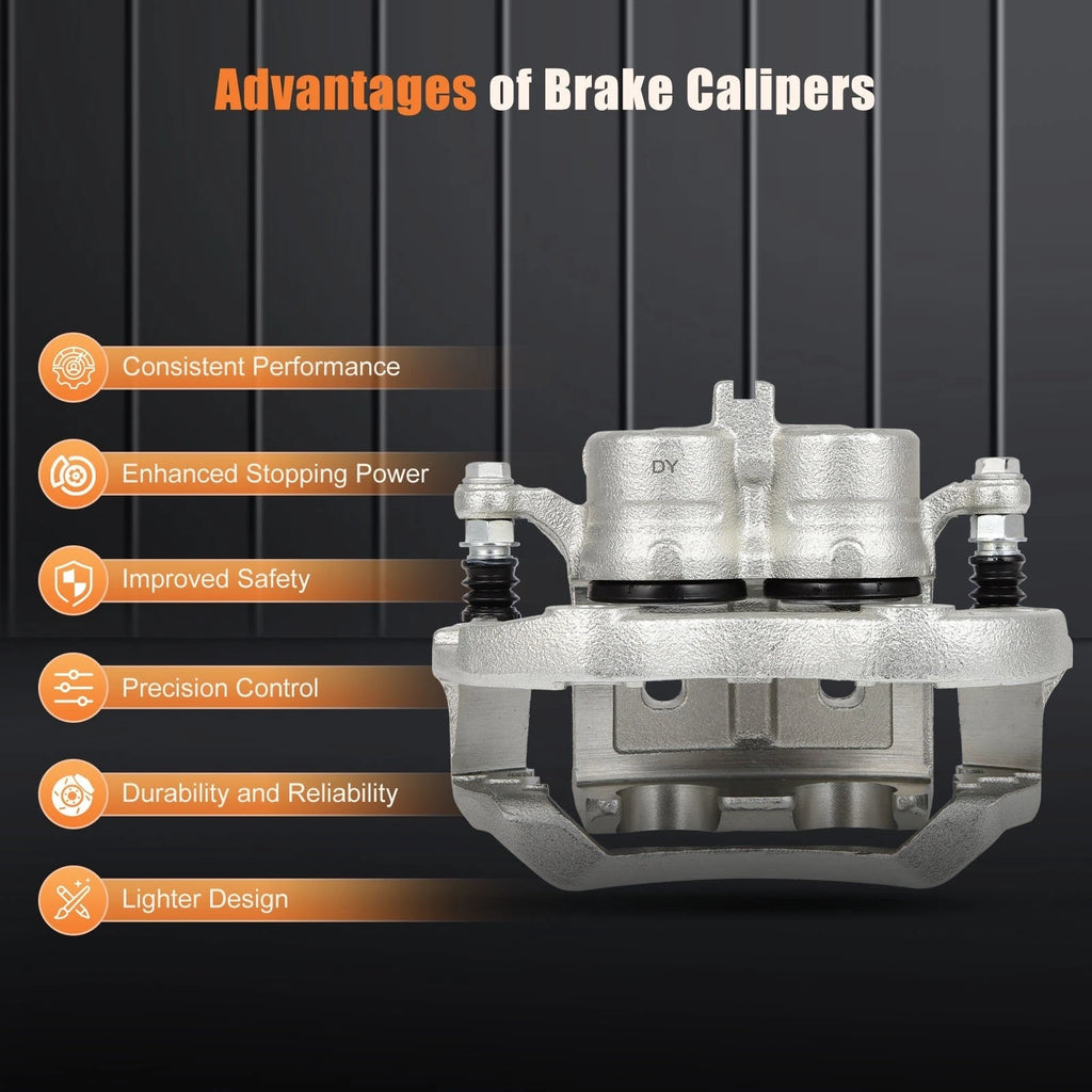 Pair Front Brake Calipers w/ Bracket for Infiniti Q45 M45 (2002–2006)