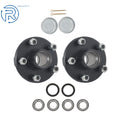 Set of 2 Trailer Hub Kit & Bearings for 2000 lbs Spindle (5 on 4.5")