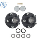 Set of 2 Trailer Hub Kit & Bearings for 2000 lbs Spindle (5 on 4.5")
