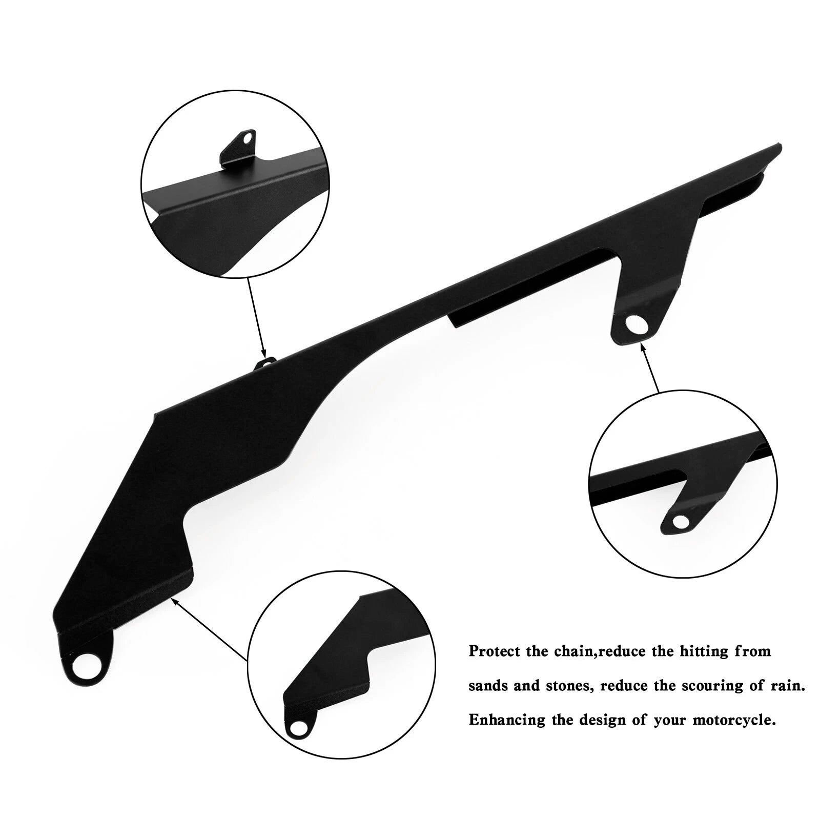 Rear Sprocket Chain Guard Protector Cover for Yamaha YZF R1 (2004–2008) Black