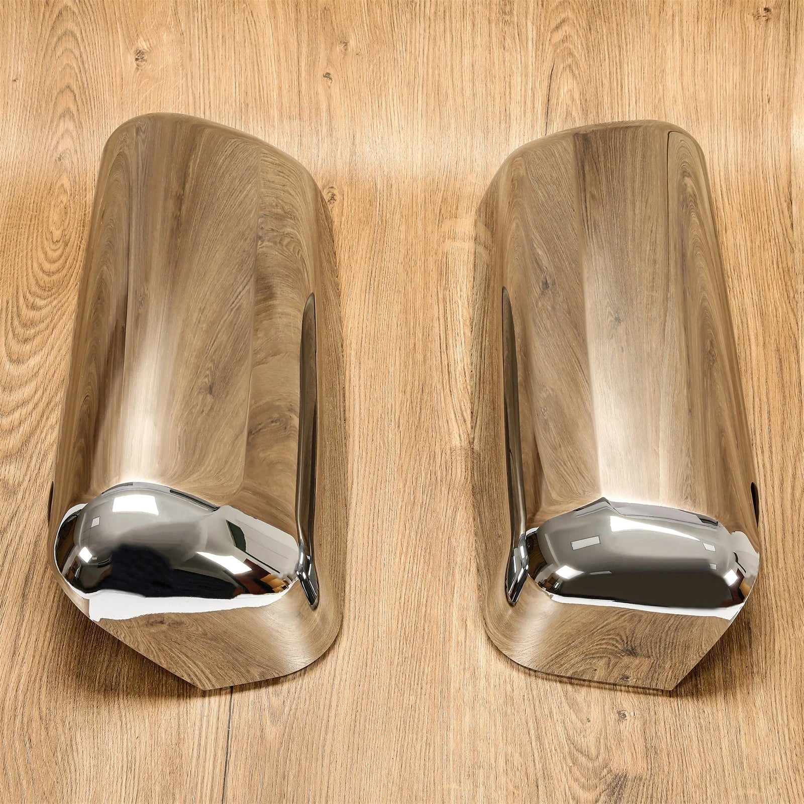 2X Chrome Door Mirror Cover Caps for Peterbilt 579 (2015–2023)