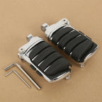 Pair Chrome Switchblade Male Mount Foot Pegs for Harley Touring Softail