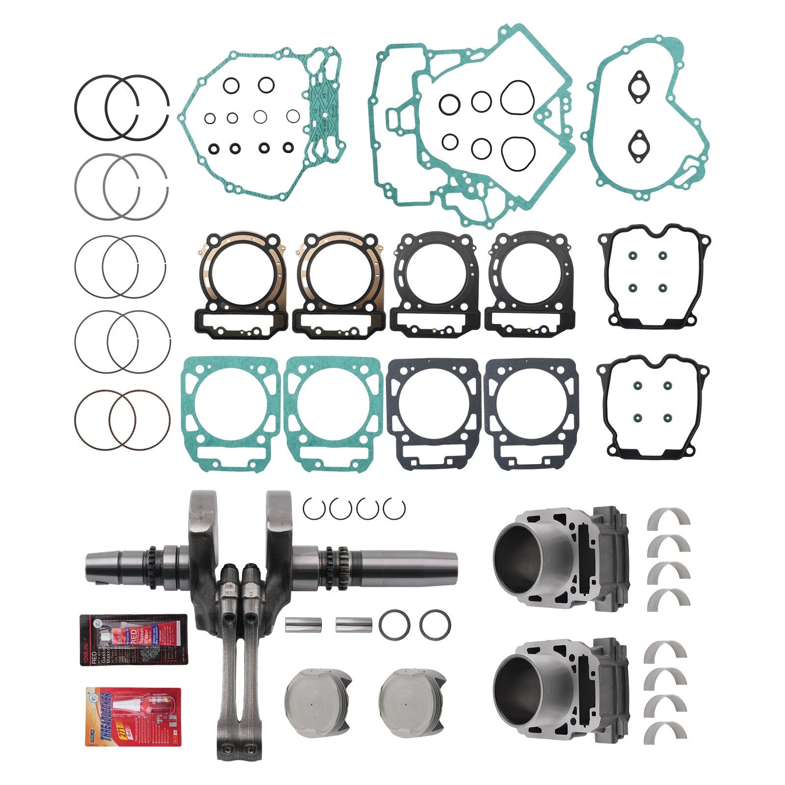 Cylinder Piston Crankshaft Kit for Can Am Commander 1000 (2014–2018) 420413116 91mm