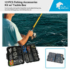 177 Pcs Fishing Accessories Kit for Outdoor Tackle