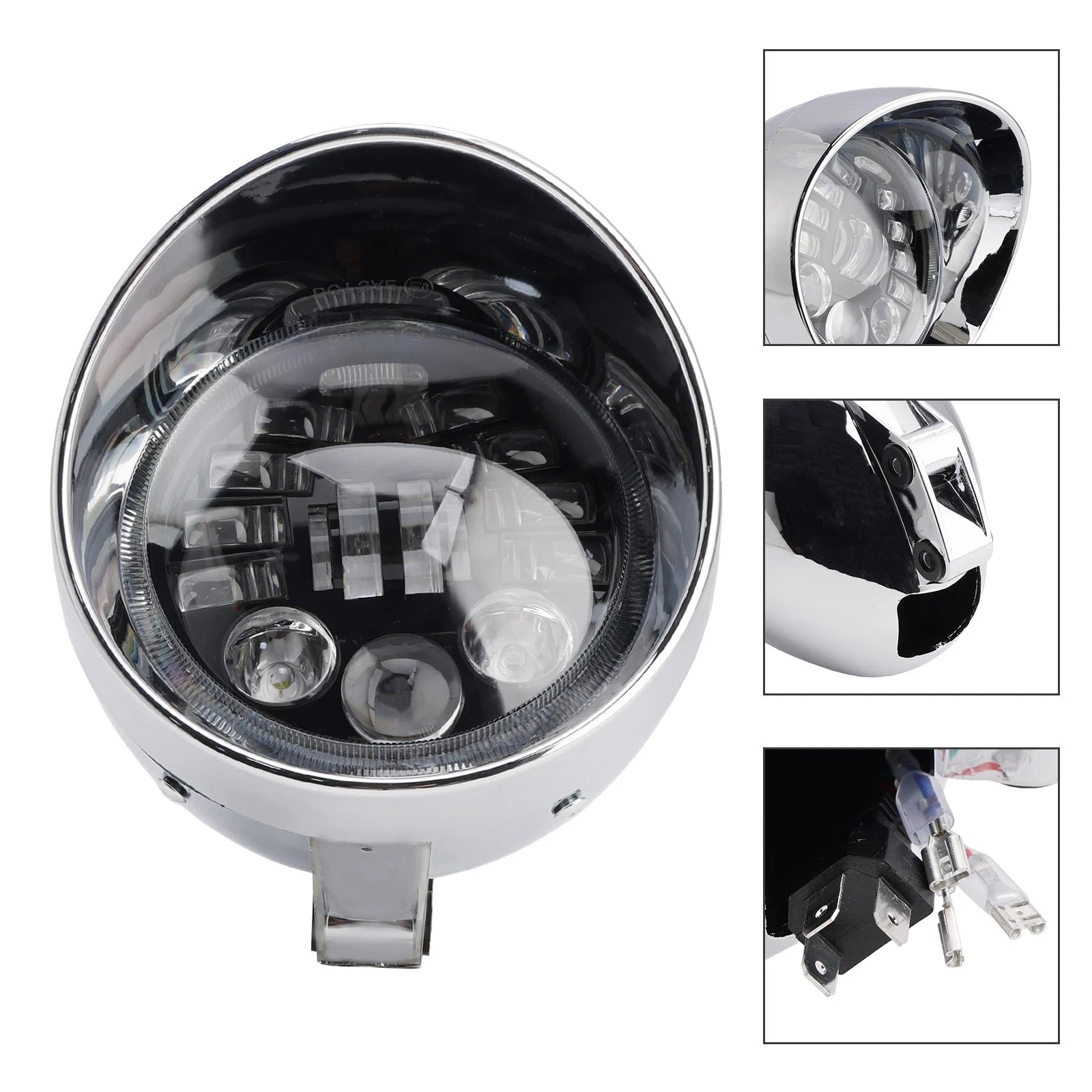 Multifunctional Beam Headlight Lamp for Racer Bobber Chopper