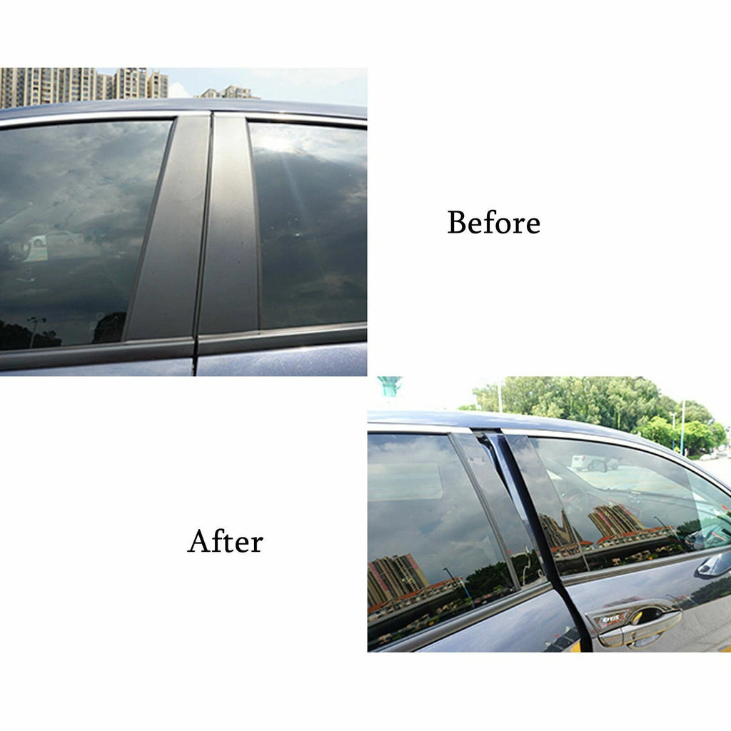 Glossy Black Door Window Pillar Posts Cover Trim for Honda Civic (2016-2021)
