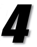 Number "4" Decals for Motorcycle Racing (7")