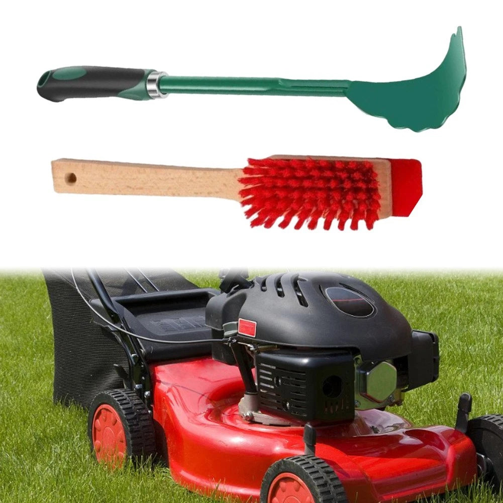 Brush Kit for Cleaning Lawnmower Blades and Garden Equipment