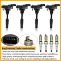 Set of 4 Ignition Coils & Iridium Spark Plugs for Chevy Camaro Malibu (2013–2021) UF680