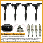 Set of 4 Ignition Coils & Iridium Spark Plugs for Chevy Camaro Malibu (2013–2021) UF680