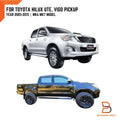 Chrome Rear Side Badge Set for Toyota Hilux Vigo MK6 MK7 (2005-2023)