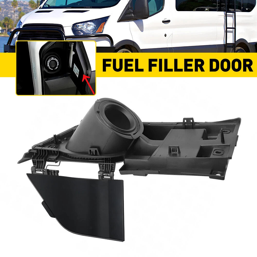 Fuel Filler Door Housing & Gas Cover for Ford Transit Van (2015–2023) Black