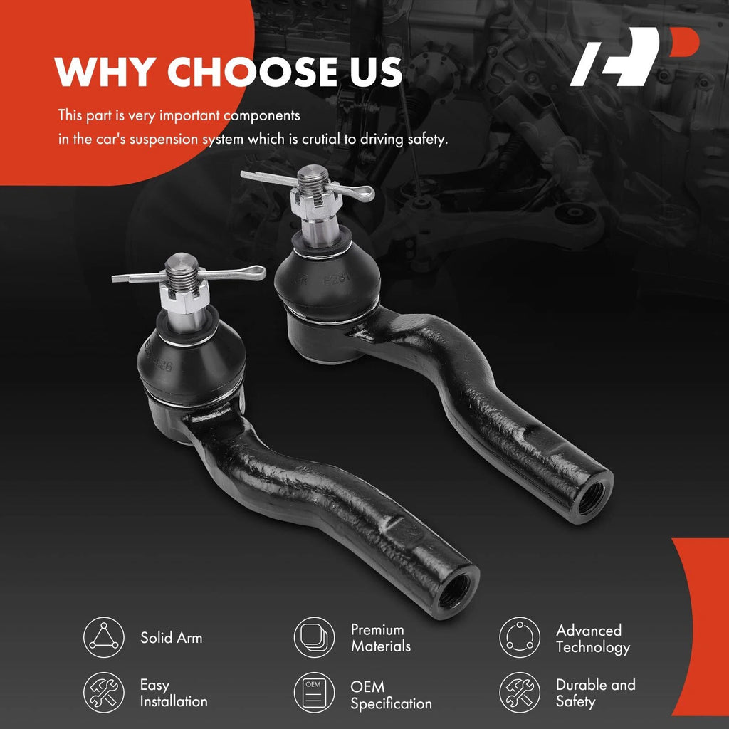 2x Front Outer Tie Rod Ends for Scion FR-S and Subaru BRZ (2013-2016)