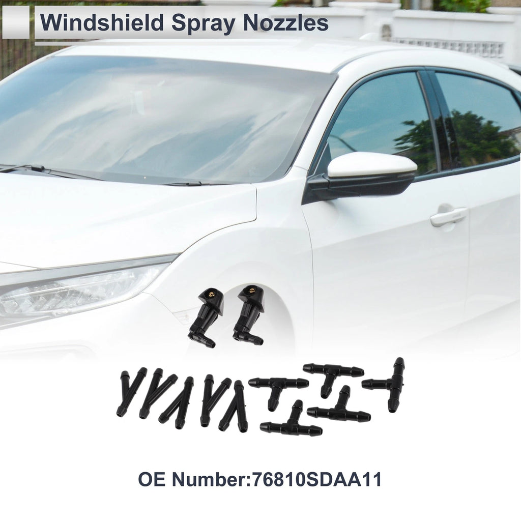 Washer Nozzle Set of 5 w/ Hose Connector for Honda (No. 76810SDAA11)