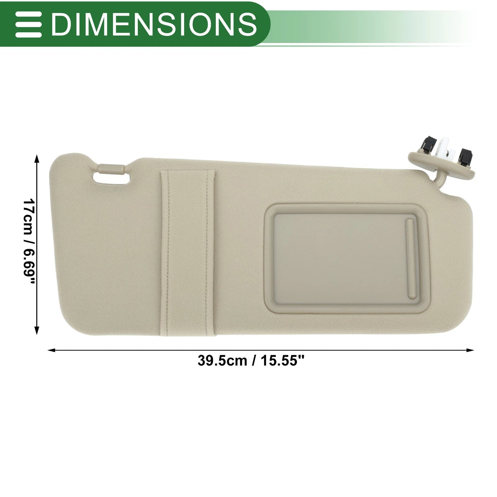 Right Passenger Side Sun Visor No. 74310-06770-E0 for Toyota Camry (2007–2011)