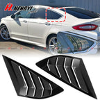 2x Gloss Black Rear Side Louvers Cover for Ford Fusion Mondeo (2013–2022)