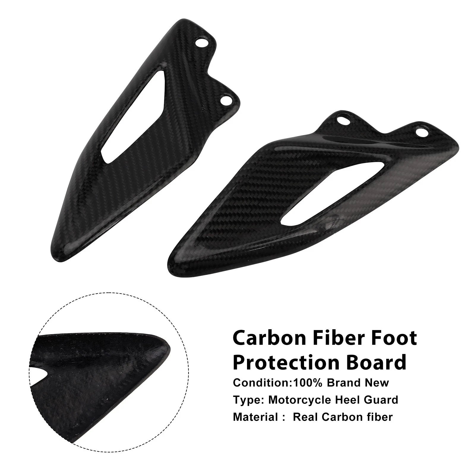 Real Carbon Fiber Foot Protection Board for Street Triple 765 RS (2016–2022)