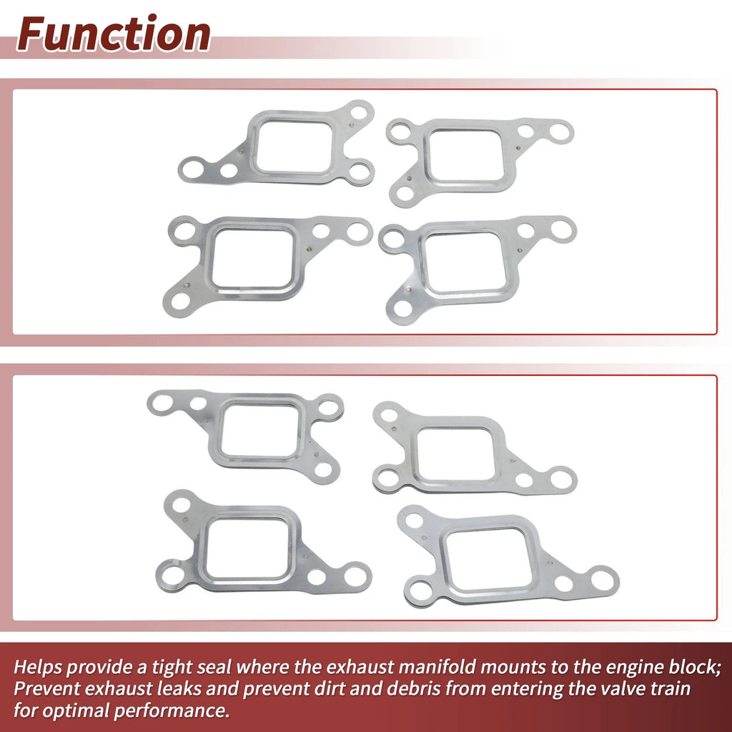 Set of 4 Exhaust Manifold Header Gaskets for Mitsubishi L200 (1996–2005) ME201356