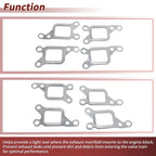Set of 4 Exhaust Manifold Header Gaskets for Mitsubishi L200 (1996–2005) ME201356