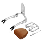 Chrome Sissy Bar Backrest Luggage Rack Spools for Indian Scout (2015–2024)