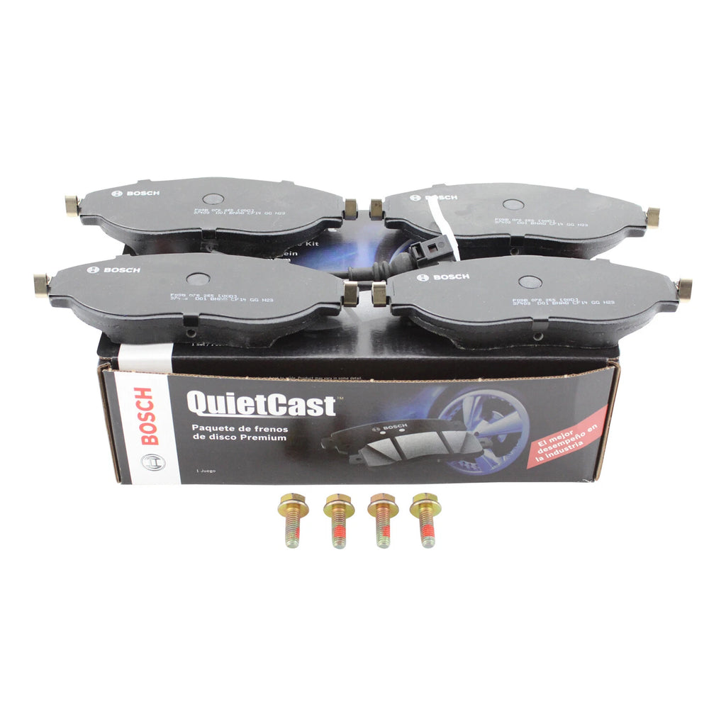 Set of 4 Bosch QuietCast Front Ceramic Brake Pads for Audi S3 VW CC Golf R GTI Jetta (2015–2020)