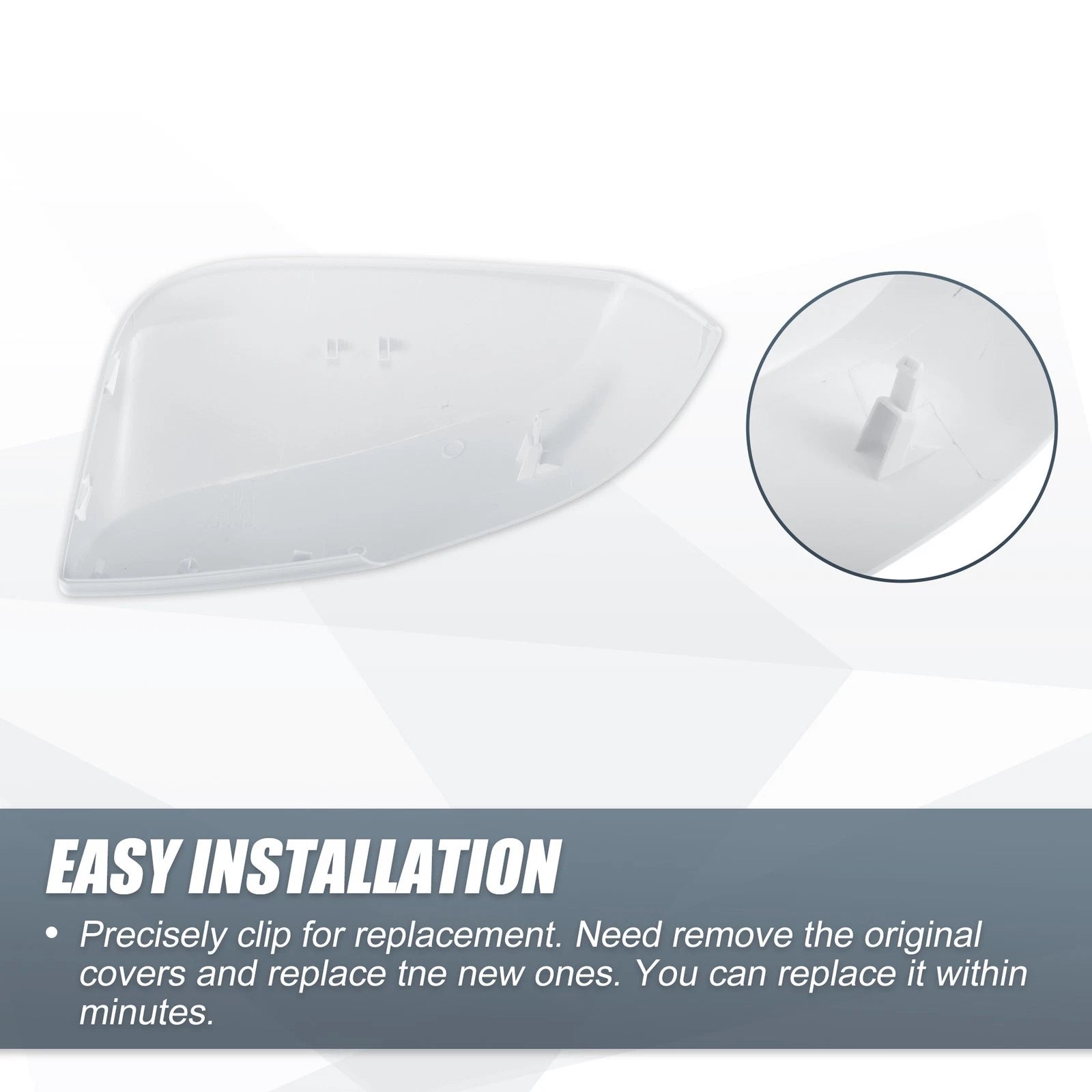Right Side Mirror Cover Cap for Toyota RAV4 (2019–2023) - White