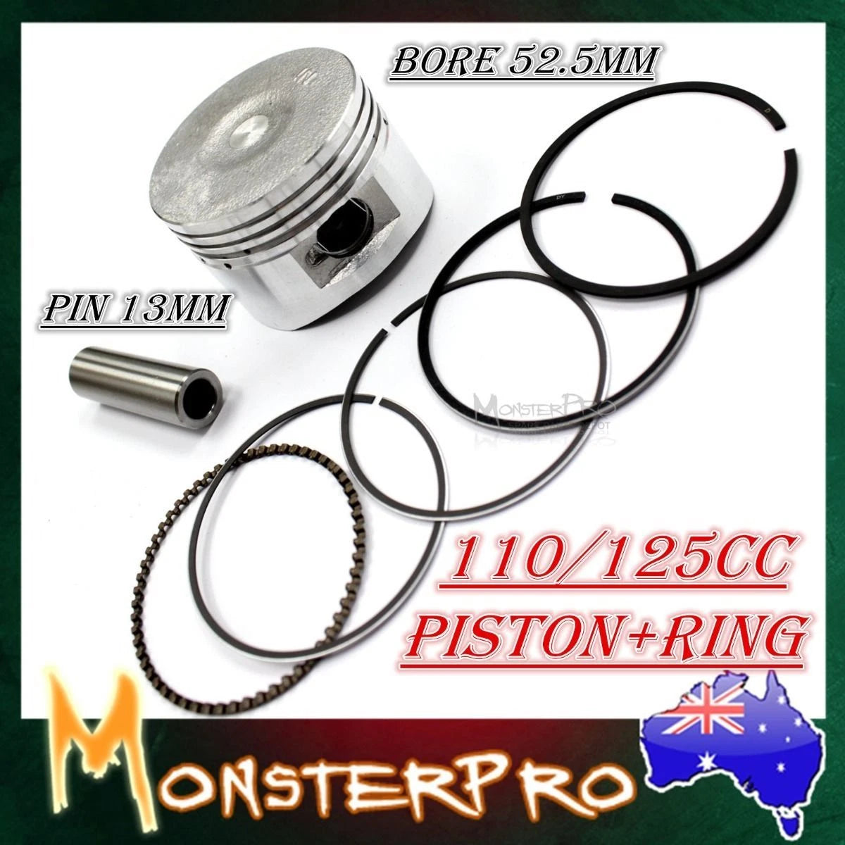 Piston Rings 52.4mm for Lifan Loncin Ducar 110cc 125cc Pit Dirt Bike Quad