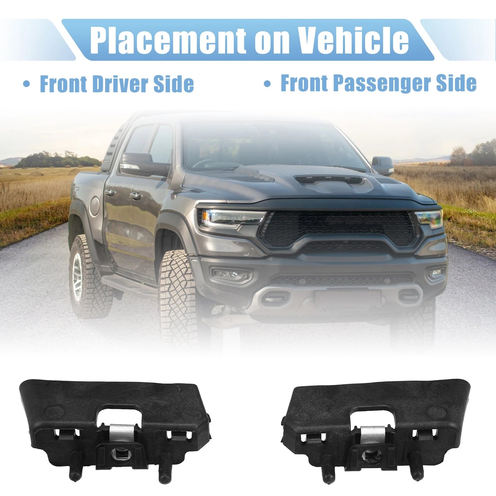 1 Pair Front Bumper Bracket 55277480AD for Dodge Ram 1500 