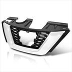 Chrome Bezel Black Mesh Grille w/Badge Slot for Nissan Rogue (2017–2019)