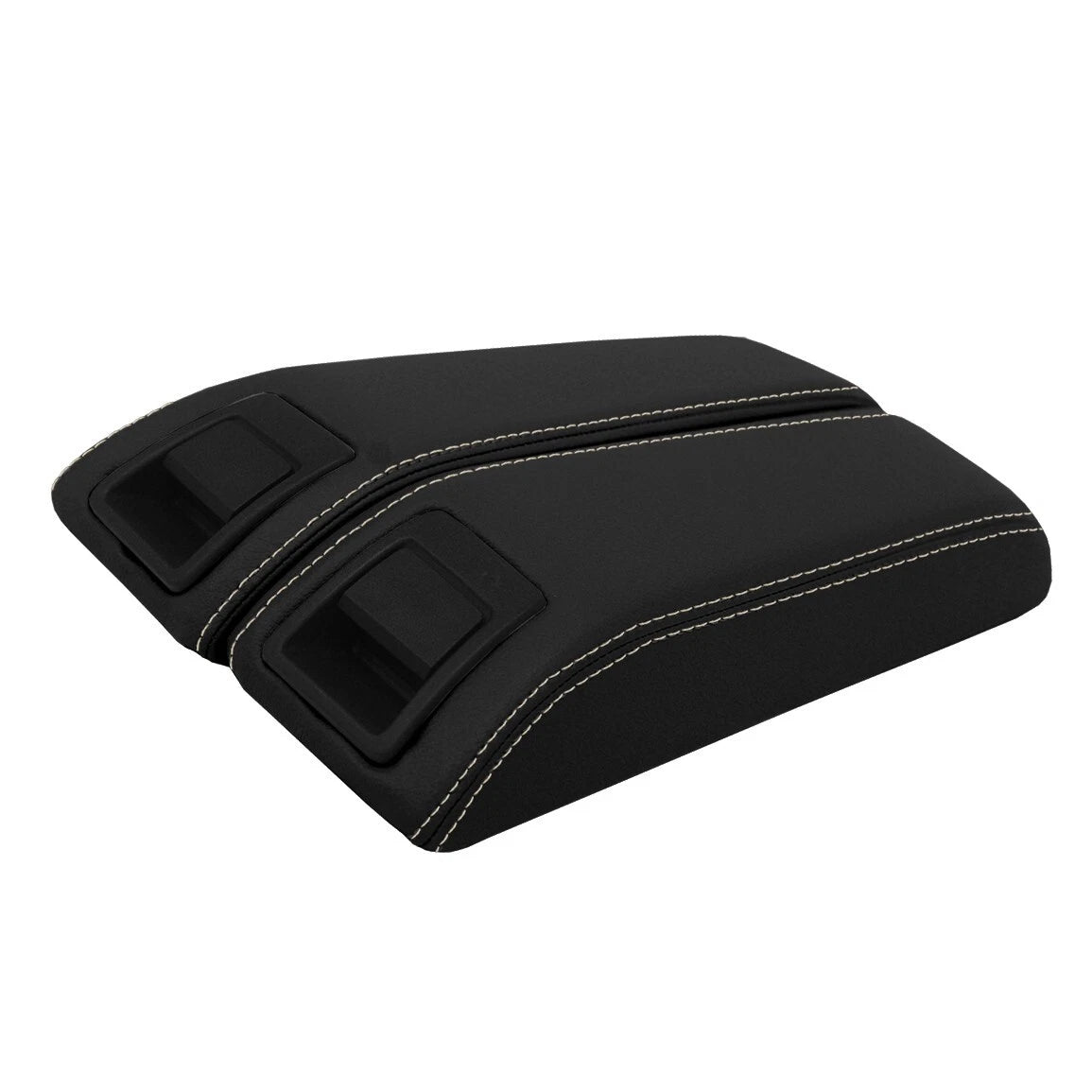 Leather Synthetic Console Armrest Cover for Lincoln MKX (2011–2015) Beige Stitch