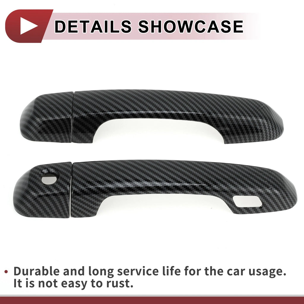 Set of 4 Car Door Handle Covers for Toyota Land Cruiser Prado J150 (2009–2023)