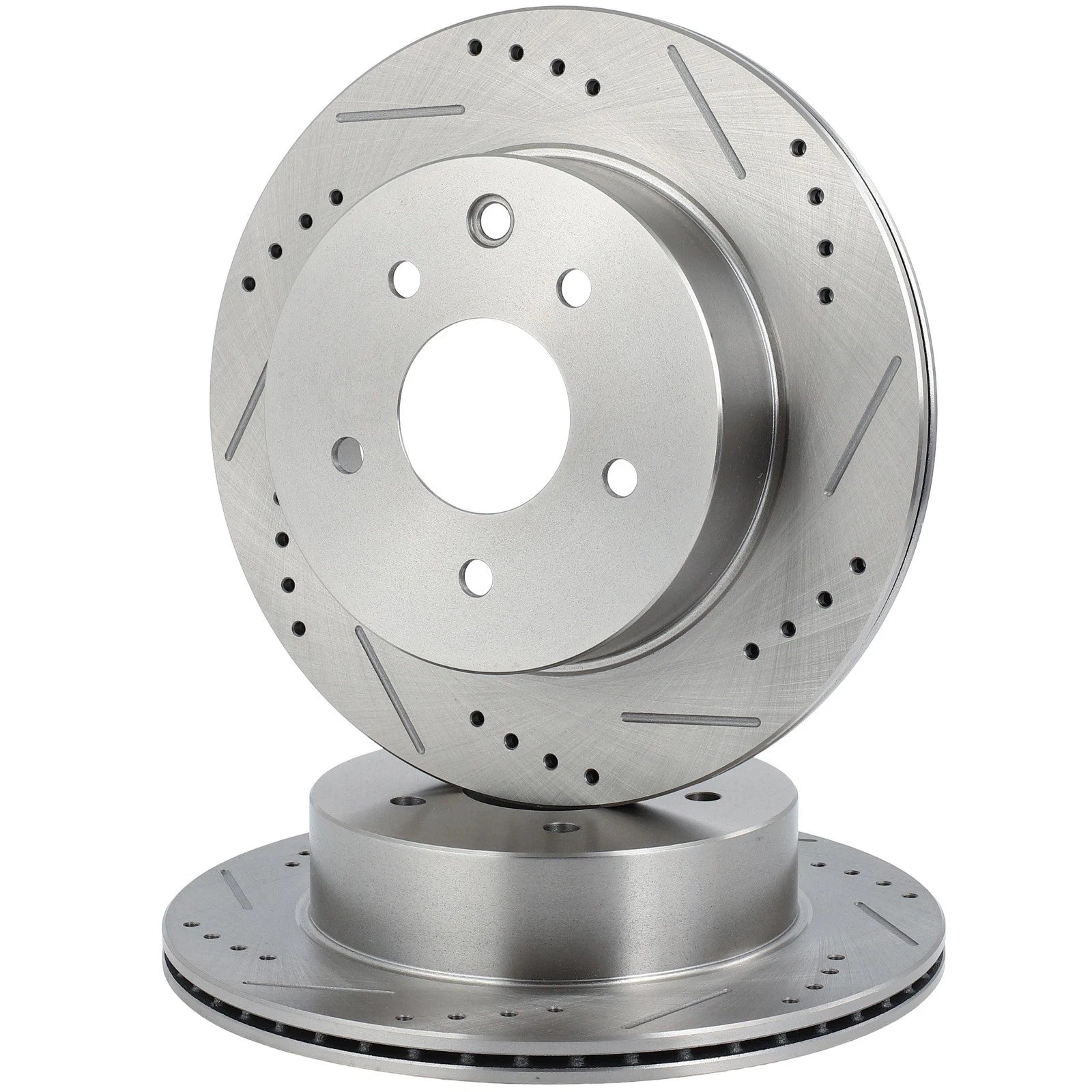 Rear Brake Drilled & Slotted Rotors & Ceramic Pads for Infiniti G35 (2003–2004)